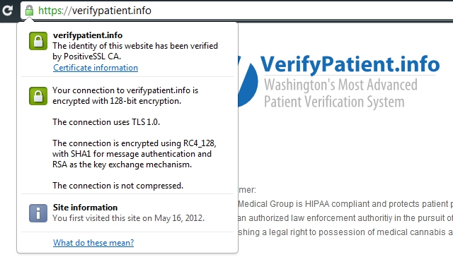 Verify Patient Encryption